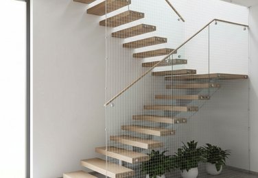 Open staircase safety net in Vijayawada