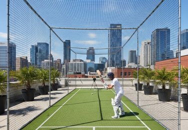 Rooftop cricket net in Vijayawada